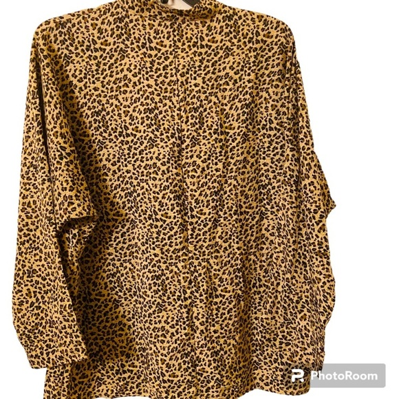 MissLook Women’s Plus Size 2xl Long Sleeves Pullover Cheetah Print Blouse - Picture 3 of 8